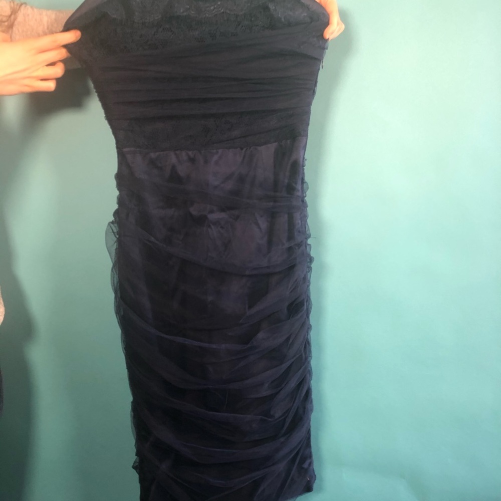 Long Blue Dress Under Knee Length